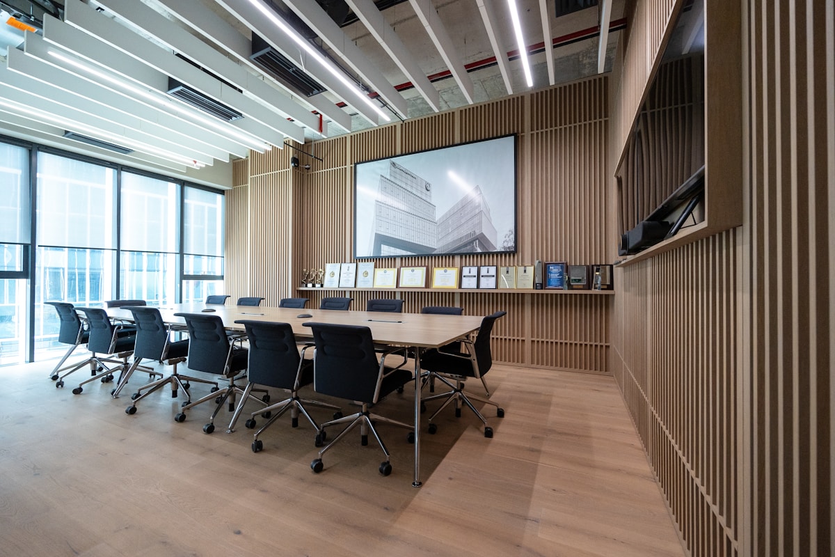 Ambiente corporativo de reunião