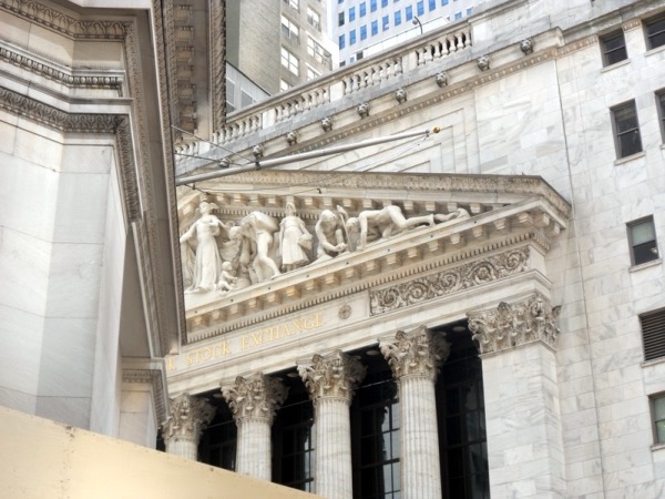 Fachada da Bolsa de Valores de Nova York